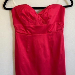 Forever 21 Coral Strapless Mini Dress -- Small